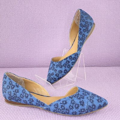 Tommy Hilfiger Ballet Flats Womens 6 Blue Naria 3 Floral Denim D Orsay