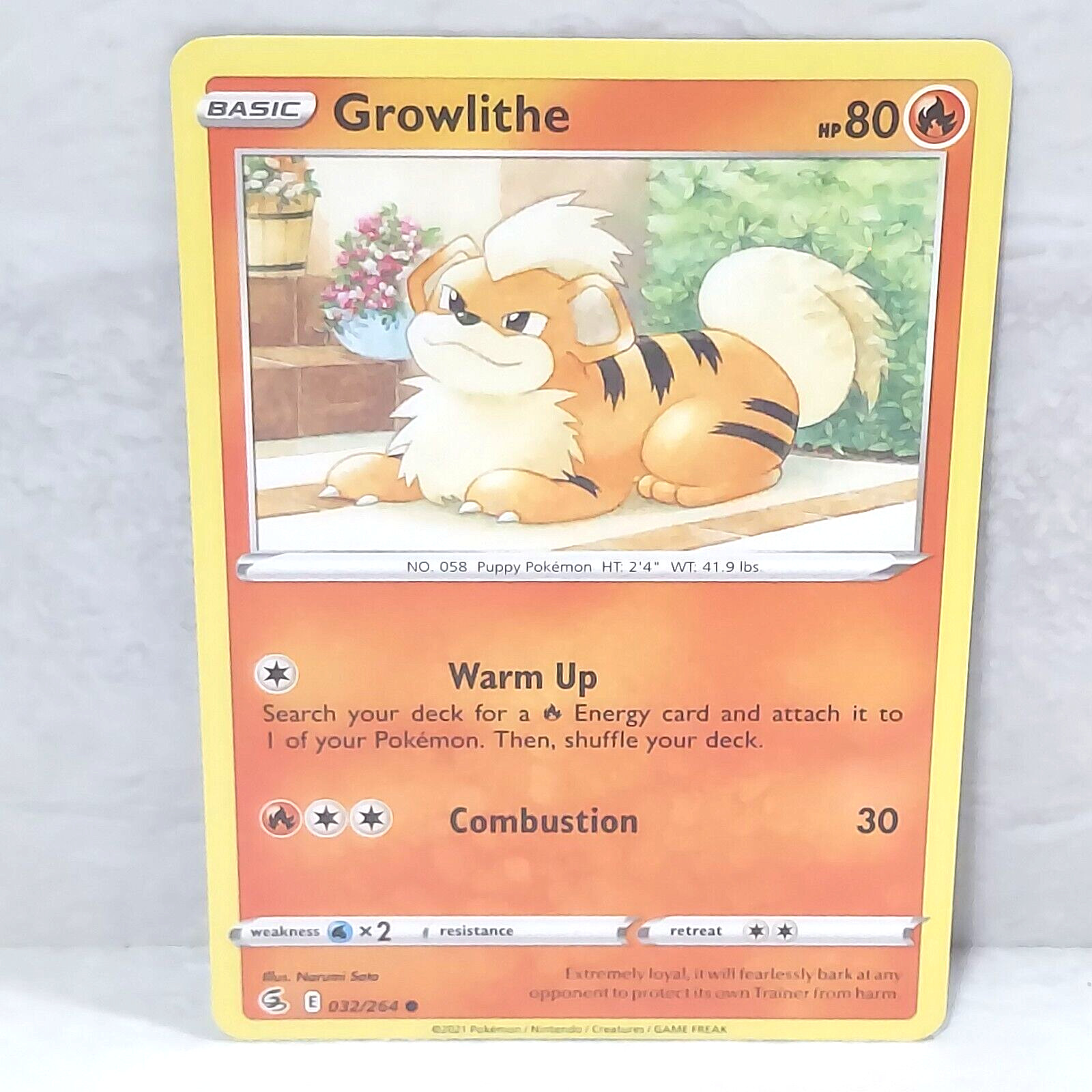 Growlithe 32/264 Fusion Strike Common Pokemon TCG