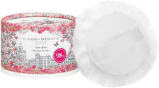 Rose Talcum Powder, Floral Dusting Powder with Body Puff, Scented Powder for Wom