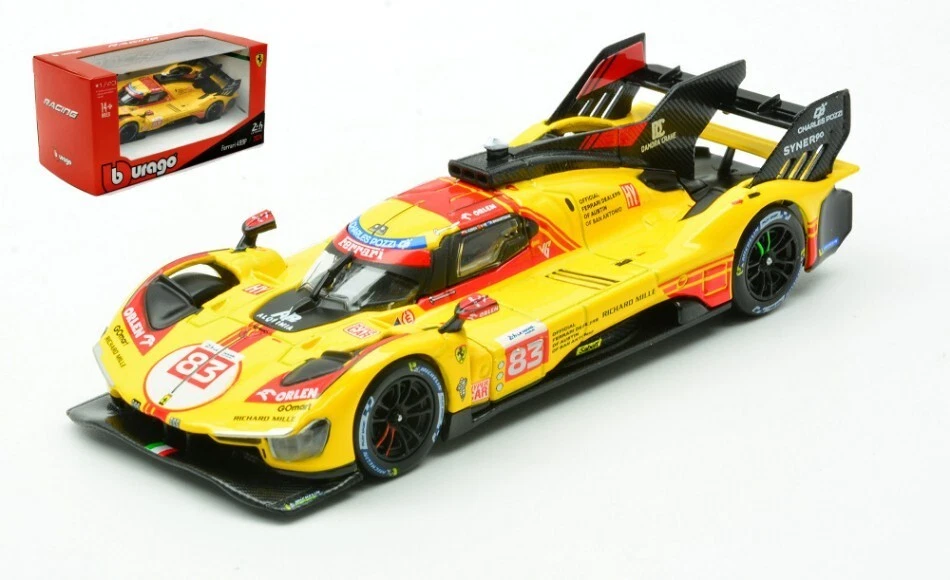 FERRARI 499P N.83 WINNER 24H LE MANS 2024 KUBICA-YIFEI-SCARCMAN 1:24 BURAGO - Immagine 3 di 4