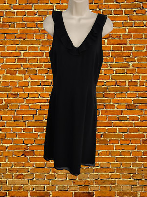 BNWT MEXX SIZE UK 10 BLACK SLEEVELESS PLEATED V NECK PARTY OCCASION SHIFT DRESS
