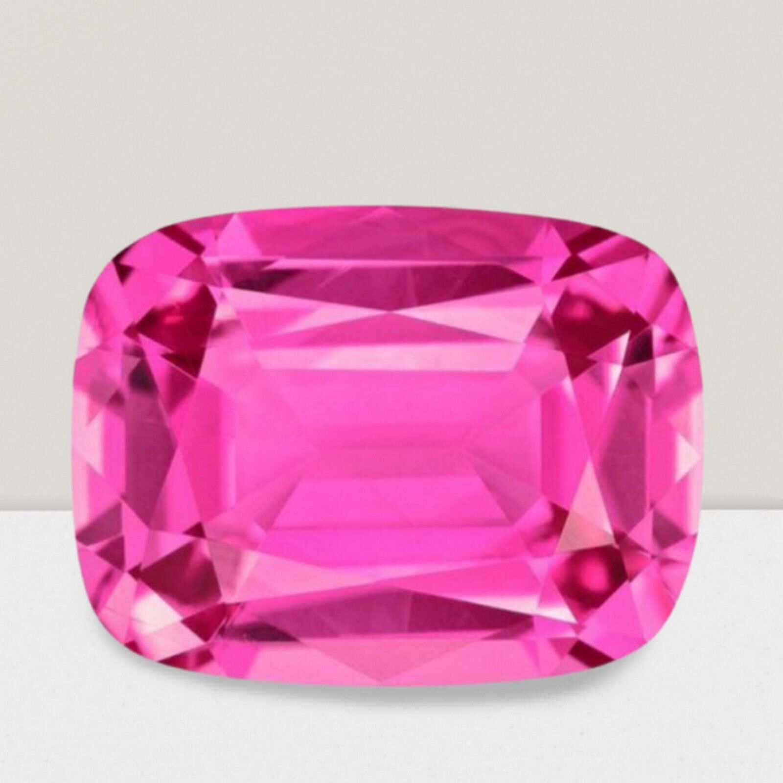 Pink Tourmaline Cushion Cut 2 Carat VVS Loose Gem 9x7mm