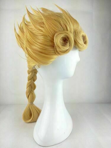 Parrucca capelli lunga treccia dorata intrecciata JoJo's Bizarre Adventure Giorno Giovanna N012 - Foto 2 di 6