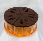 VINTAGE LAZY SUSAN 70'S RETRO ALIMENTI COSMOPLAST 5 SECTION FOOD DISPENSER ITALY