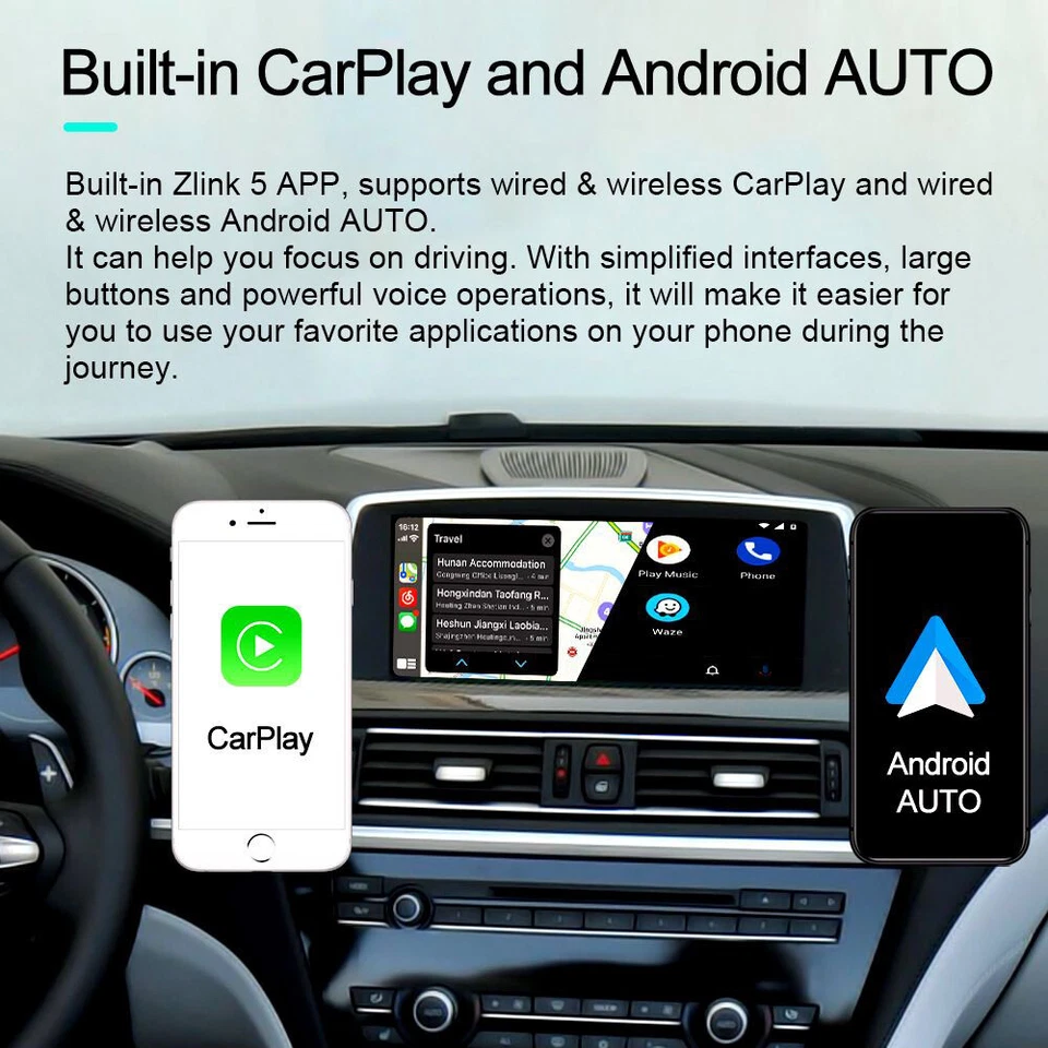12.3" Android 14 Autoradio Für BMW X5 E70 X6 E71 CIC 8-Kern 64GB CarPlay DAB+ - Bild 4 von 4