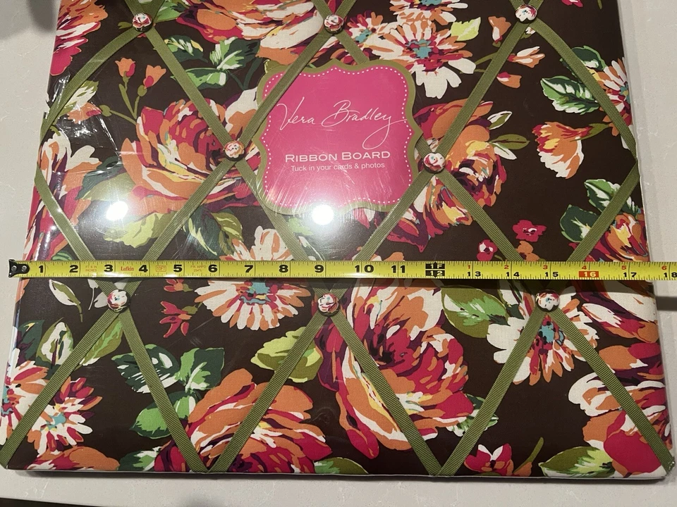 NEW Vera Bradley English rose Ribbon Board Cards And Photo Display HTF retired - Image 4 of 4