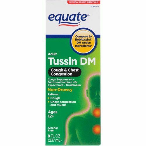 Equate Tussin DM Cough Suppressant Syrup 8 Oz for sale online eBay