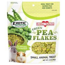 Green Pea Flakes 3 oz - Healthy Veggie Treat - Hedgehog, Rat, Degu, Parrot, More