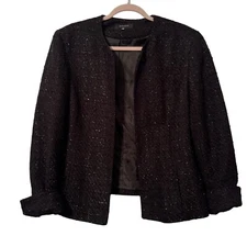 Jones Wear Black Tweed Womens Blazer Size 18 Polyester/Acrylic Women blazer jack