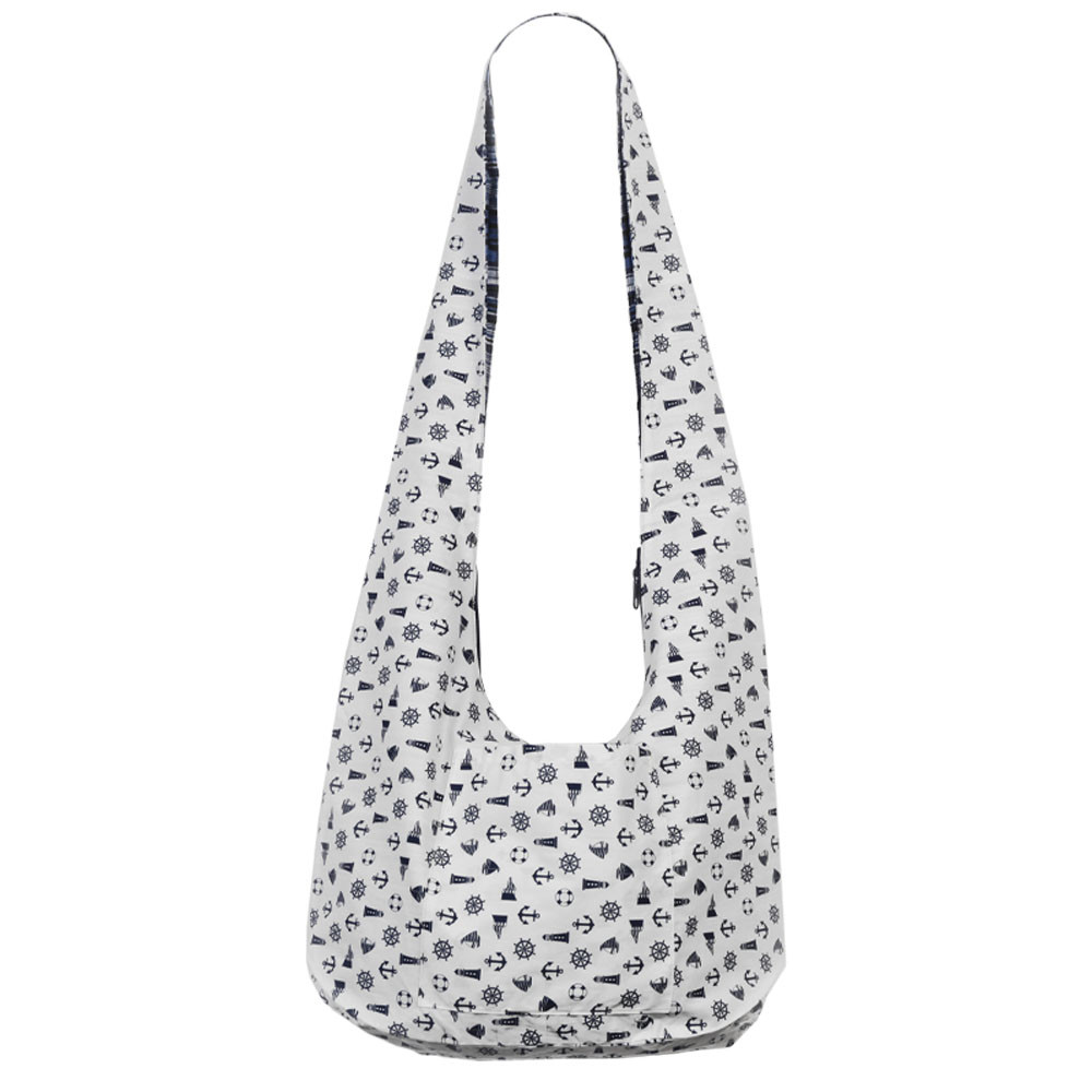 Sac Bandoulière été En Coton Multicolore - Taille Moyenne, Nombreuses Poches