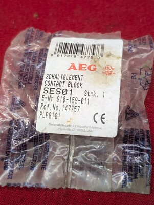 AEG SES-10  1 N.O. Pushbutton Contact Block. Compatible With GE P9B10VN