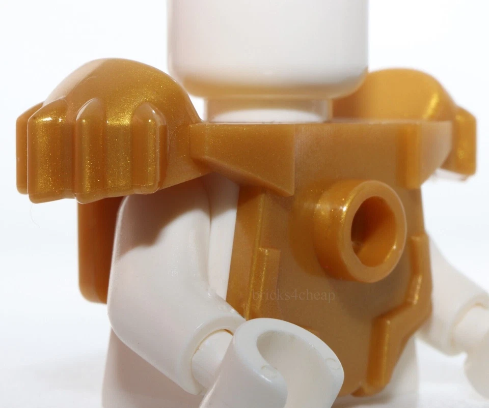 Lego Perla Oro Armadura Pechera con Almohadillas para los Hombros Tachuelas Delanteras y 2 Tachuelas Traseras Foto 2 de 3