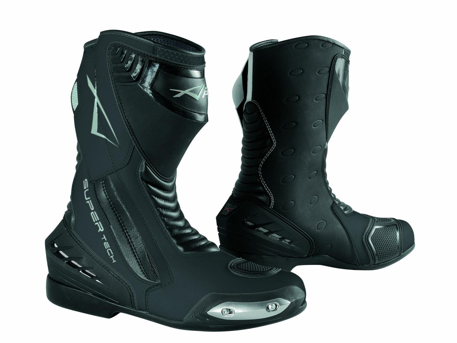 Paddock Motorcycle Motobike Sport Boots Racing Track Performance Evo Black 44