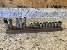 Lot of 14 3/8" Drive Sockets S-K SK Indestro Unbranded Deep Shallow Universal