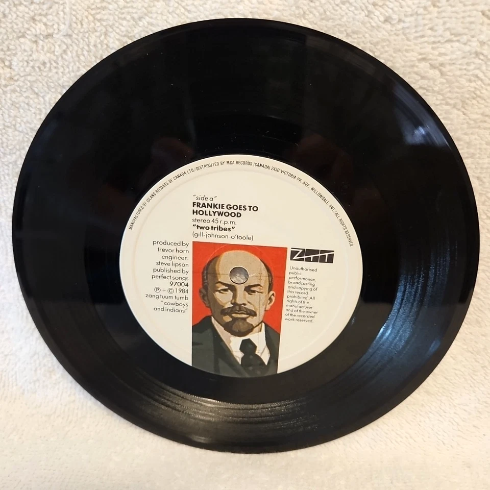 Frankie Goes To Hollywood – Two Tribes- 1984 ZTT 97004 7" 45 Single Record NM/EX — 第 3/4 张图片