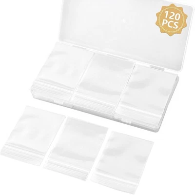 WEGOUP 120 PCS Small Plastic Bags for Jewelry, 2" x 2.76" 2.4 2"×2.76", clear - Photo 1/4