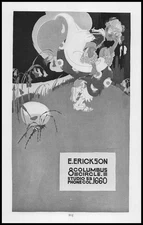 1924 Carl "Eric" Erickson Fashion Illustrator New York City Art Nouveau Print Ad