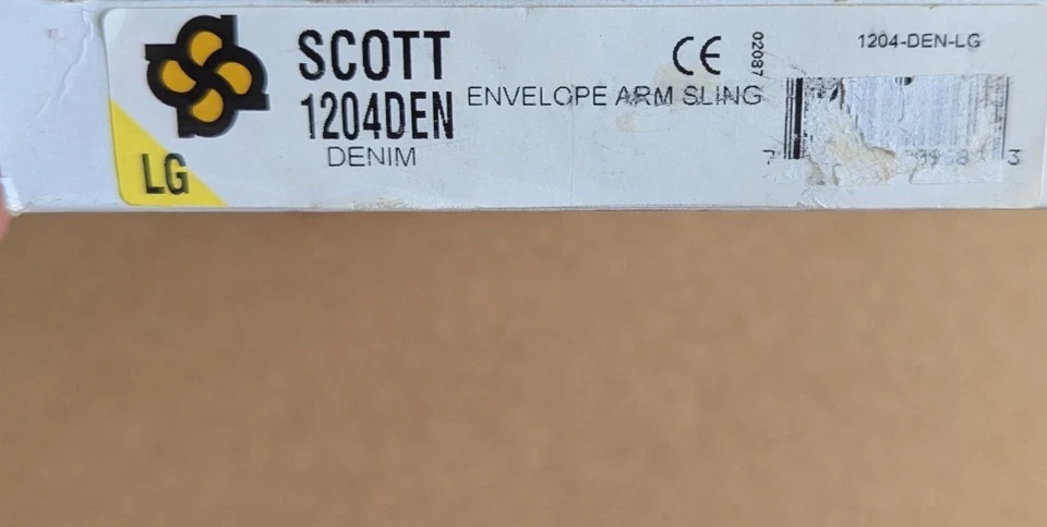 NIB Scott 1204DEN Envelope Arm Sling Large 17" x 9" Denim - Image 3 of 4
