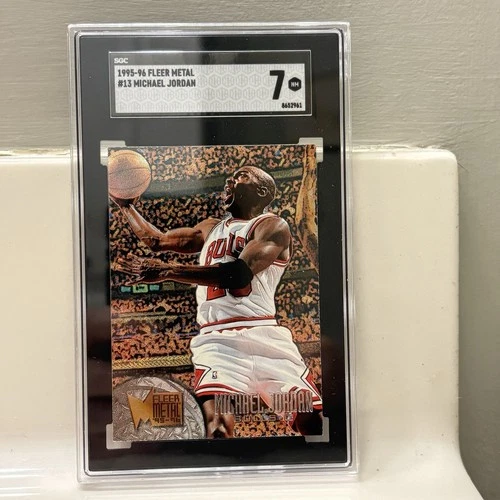 1995-96 Fleer Metal Michael Jordan Chicago NBA Bulls SGC 7 #13 - Basketball Card
