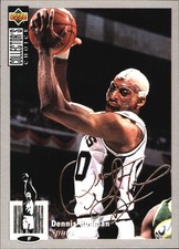 1994-95 UD CC Dennis Rodman Silver Signature #10 Spurs FREE SHIPPING