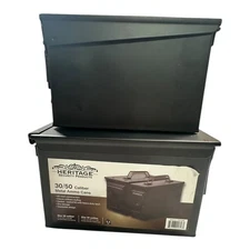 Heritage Security Products 30/50 Caliber Metal Ammo Can 2 Pack Storage