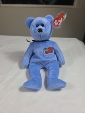 Ty Beanie Baby - AMERICA BLUE the Bear - MINT W/ MINT TAGS, American Red Cross