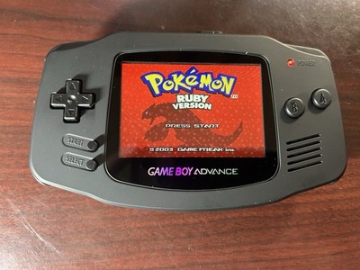 Matte Black Gameboy Advance with  Backlit Screen