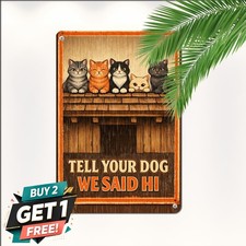 Vintage Cat Advice Wall Art Poster Metal Tin Sign Retro Pet Lover Wall Decor