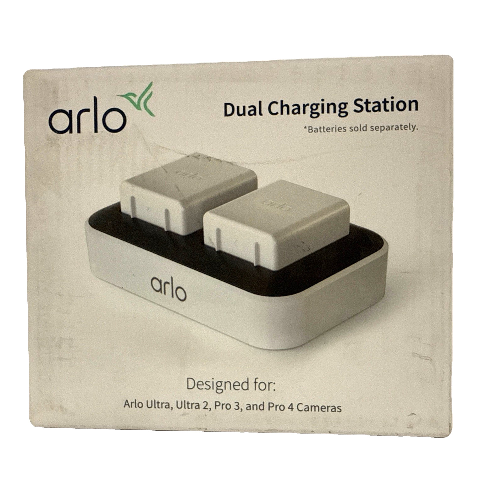 Arlo Dual Battery Charger for Ultra, Ultra 2, Pro 3/4 Camera