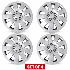15 Inch Silver Wheel Covers Set 4 Snap-on Hubcaps Steel Rim Style 721