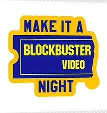 Blockbuster Video Sticker Sign Vintage Replica Logo Vinyl Sticker Decal 3 Sizes