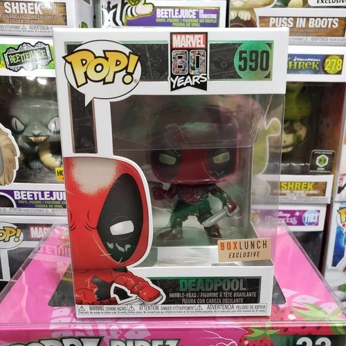 Funko Pop! Marvel 80 Years Deadpool Metallic 590 Box Lunch Exclusive
