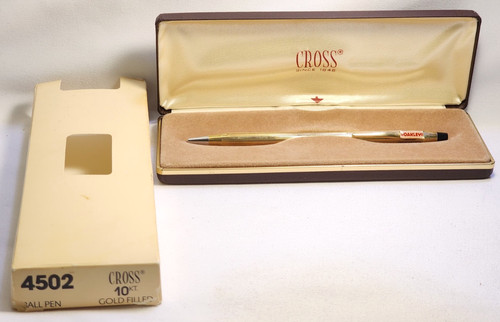 CROSS OAKLEY PROMOTION 4502 10KT GOLD FILLED BALLPOINT PEN