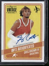 2021-22 Onyx Vintage #VAGB Greg Brown III Blue Signatures