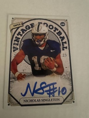 2023 Onyx Vintage Platinum Nicholas Singleton Autographs Penn State SP Hot!!!