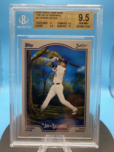 🎨2025 Topps X Bob Ross the Joy of Baseball - Shohei Ohtani 41 ⚾️ BGS-9.5 💎Mint
