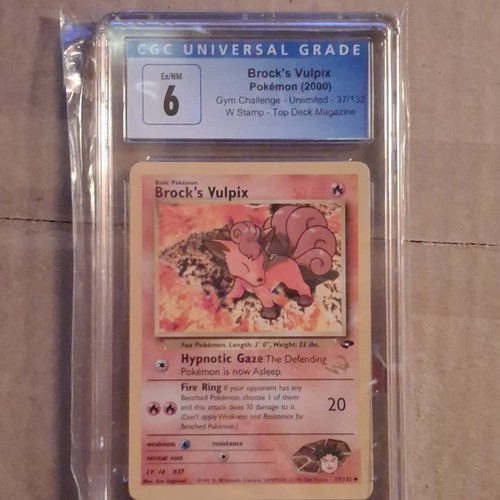 Brock's Vulpix (Unlimited) graded CGC 6 for sale on eBay