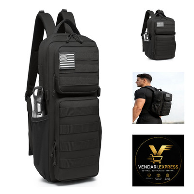 Taktischer Rucksack 25L Schwarz Wasserdicht Molle Tasche