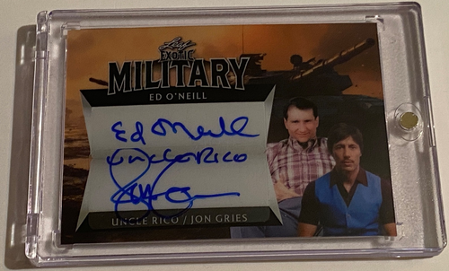2024 Leaf Exotic Military Ed O'Neill Jon Gries Uncle Rico Inscribed ...