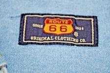 Vintage Chambray Shirt Route 66 Size XL 90s Lightweight Blue Cotton NWT
