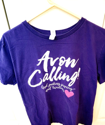 Avon Rep Avon Calling and Posting Pinning and Tweeting Branded Tee Shirt