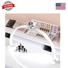 Large Half Moon LED Light for Nail Tech, Foldable Arch Light for Nail Desk La...