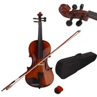 3/4 Size Acoustic Violin Fiddle Set + Case Bow Rosin for Students Beginners