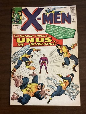 X-Men #8 Comic Book 1964 The Uncanny Threat of Unus, The Untouchable 