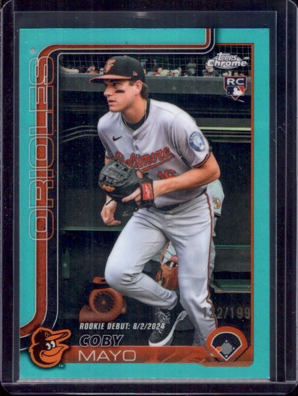 COBY MAYO 2025 Topps Chrome Update #USC94 Aqua Refractor Rookie RC #122/199