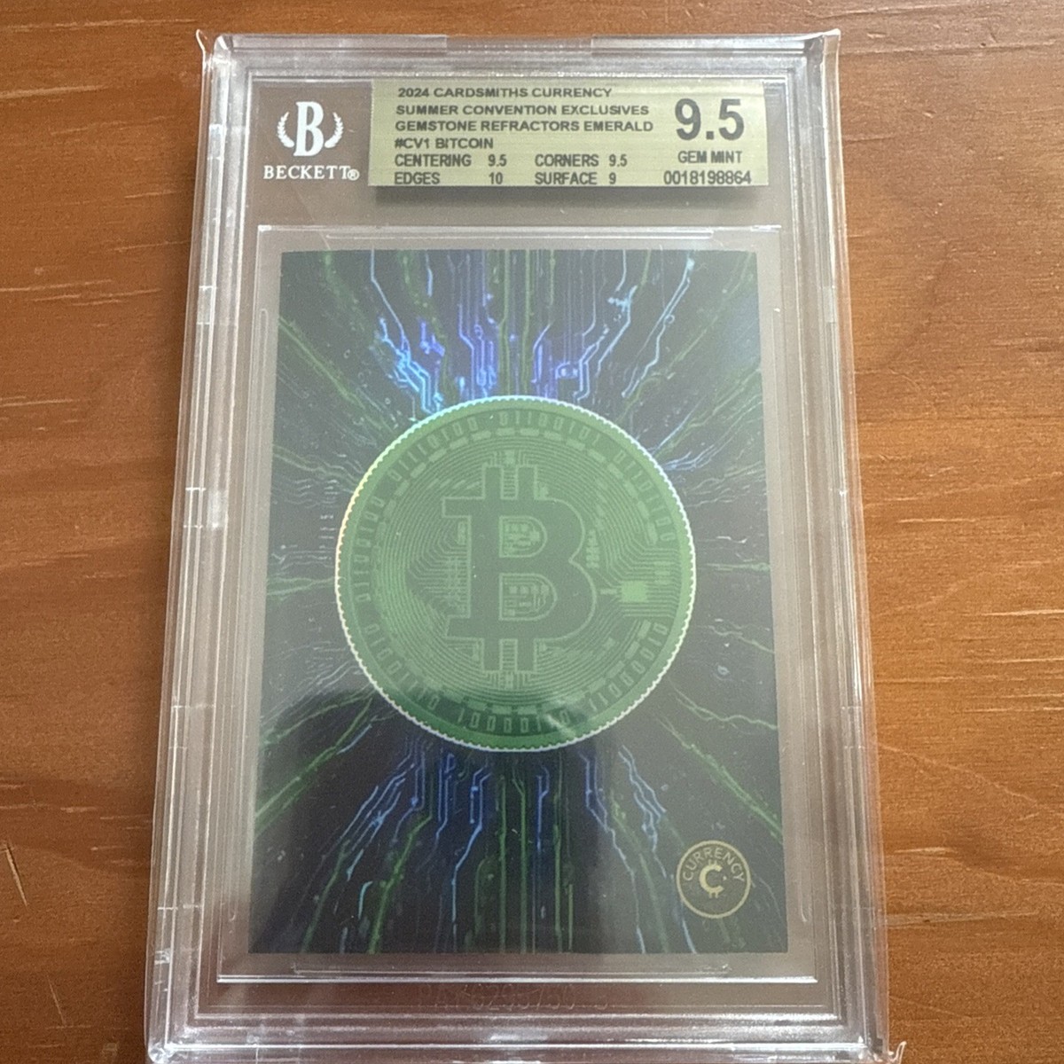 Cardsmiths Currency Summer Convention BITCOIN #CV-1 EMERALD 70/99 BGS 9.5  GEM MT | eBay