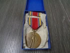 Original WW2 U.S. Military 1946 Dated Boxed Victory Medal Set w/Ribbons, VG