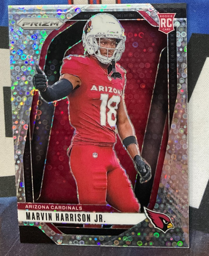 2024 Panini Prizm Football #30 Marvin Harrison No Huddle Prizm Variation RC (JR)