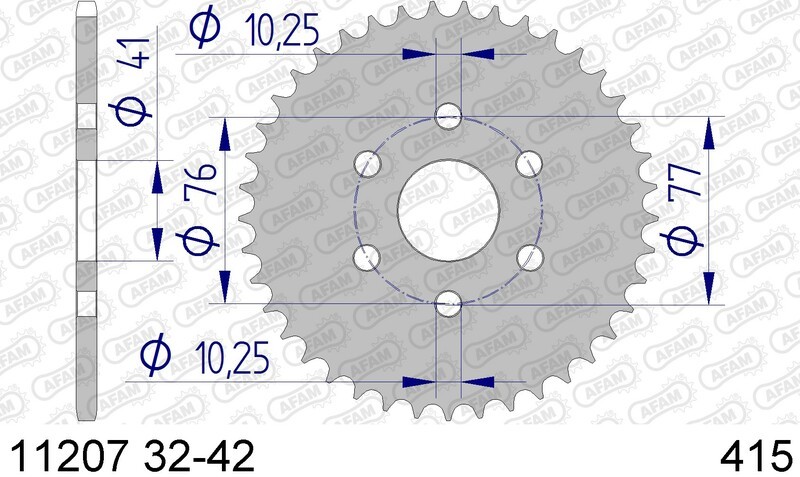 Couronne AFAM 11207 ultra-léger en aluminium haute résistance pas 415