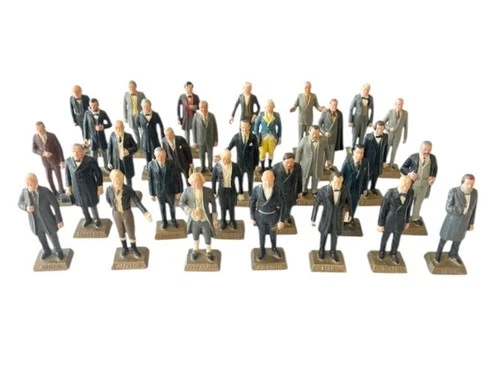 Lot of 31 Vintage Marx Toys U.S. President Figurines Painted Plastic Figures